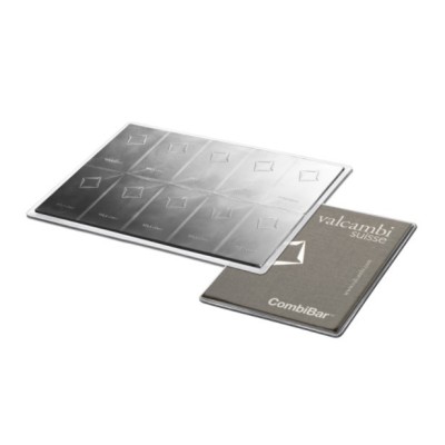 Valcambi Combi Bar 10x10g - Investiční stříbrný slitek Valcambi Combi Bar 10x10g - Investiční stříbrný slitek