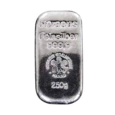 Argor Heraeus 250g  - Investiční stříbrný slitek