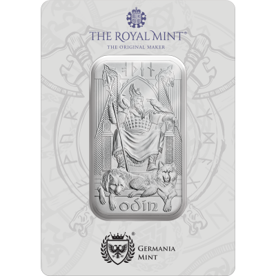 Divinità norrene - Odino - 1 Oz - lingotto d'argento da...