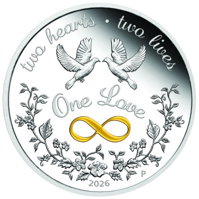 "One Love" 2026 - 1 oz - Silber Geschenkmünze