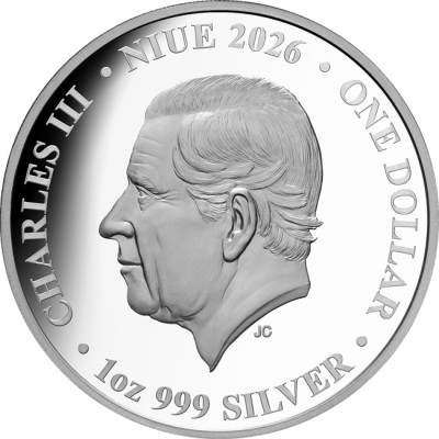 Tigre à dents de sabre (2026) - 1 Oz - Pièce de collection en argent