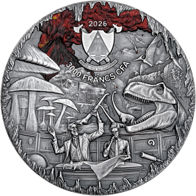 Viaje al Centro de la Tierra (2026) - 3 Oz - moneda de colección de plata proof