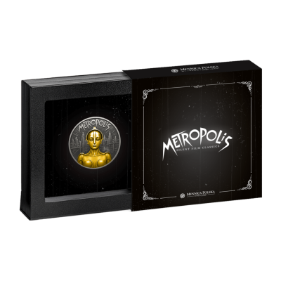 Metropolis (2025), sillent film classics - pièce de collection en argent