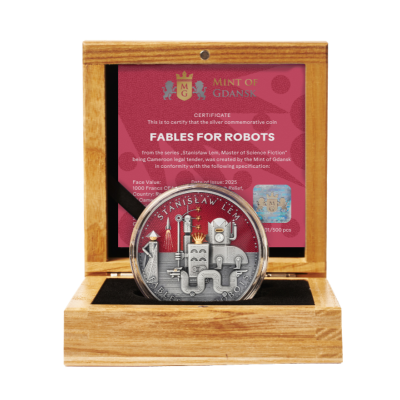 Stanislaw Lem - Fábulas para Robots - 2 Oz - Moneda de Plata de Colección