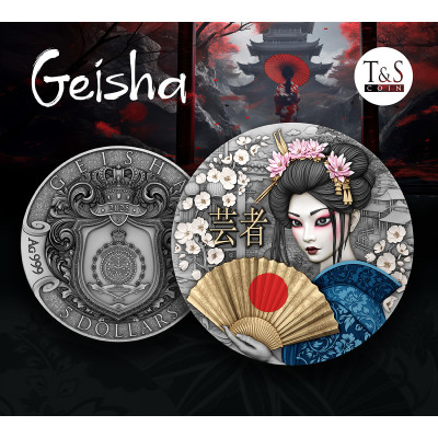Geisha - 2 Oz - Silver Collector Coin
