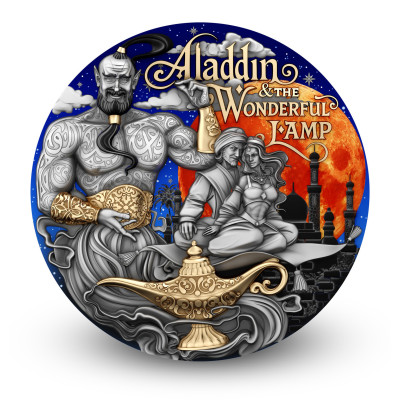 Aladdin and the Magic Lamp - 2 Oz - Silver Collector Coin